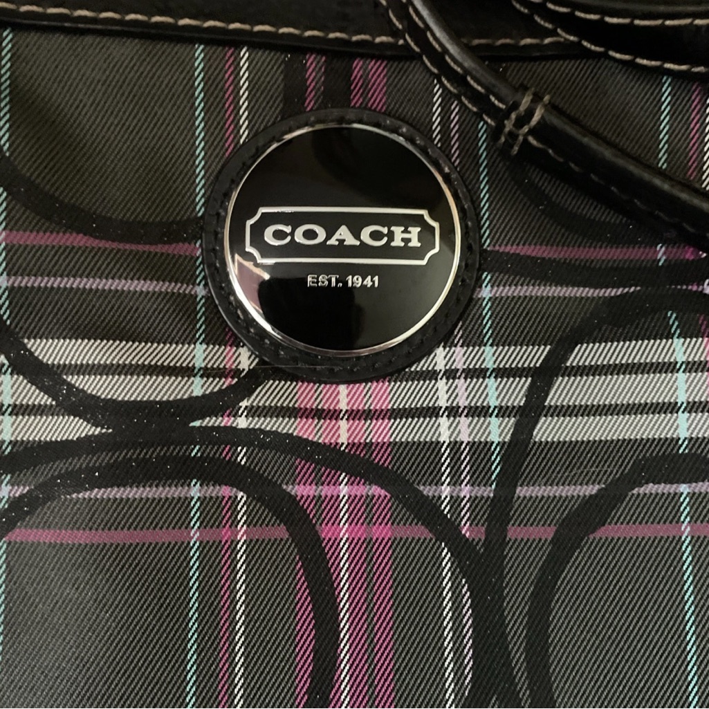 Coach Poppy Tartan Plaid Bag